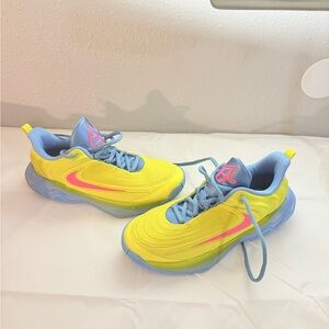 Nike Kids Yellow and Pink Sneakers